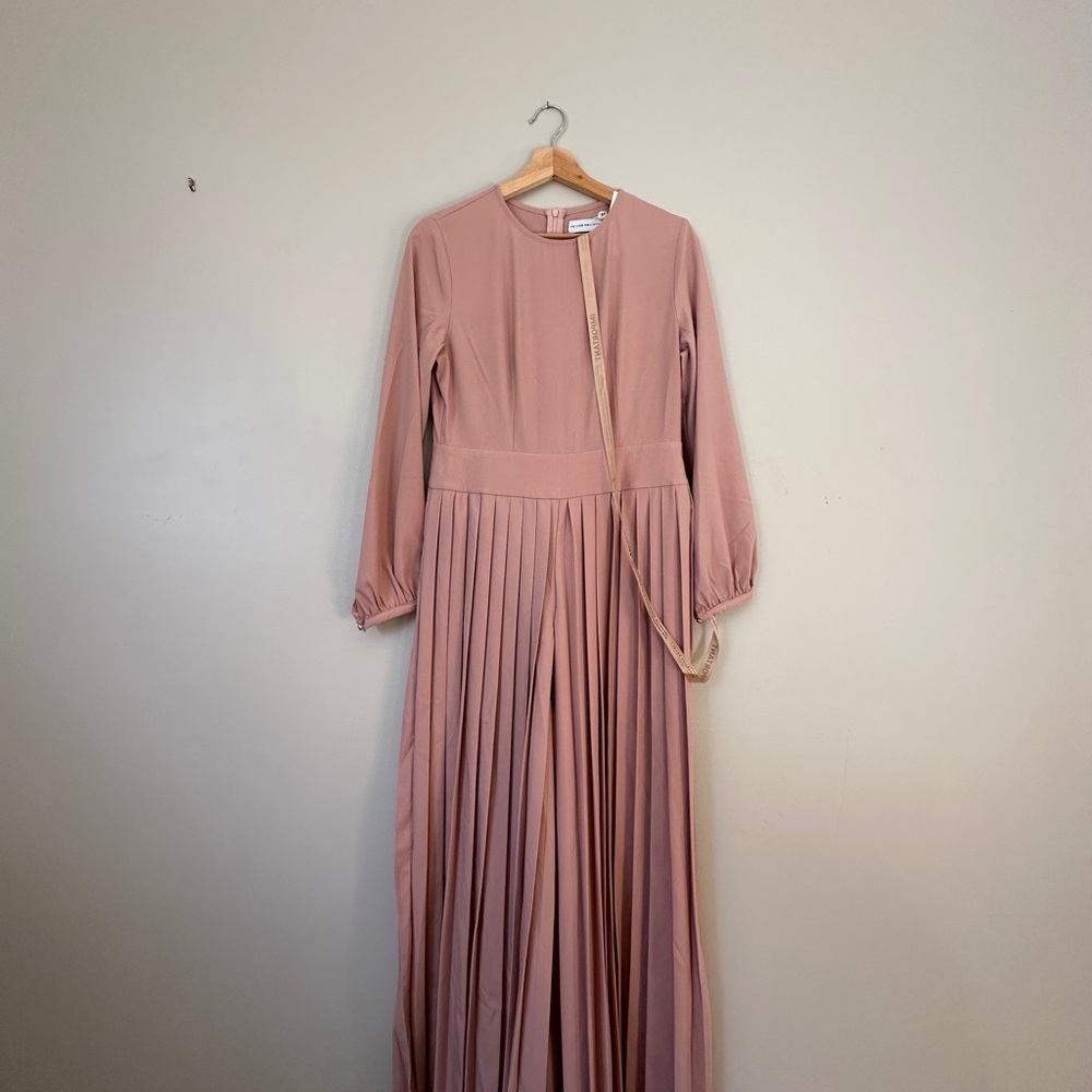 Veiled Collection Dusty Pink wide leg pleated jumpsuit - Picture 2 of 10